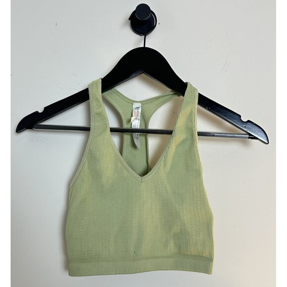 FREE PEOPLE Movement Free Throw Crop Top in Mint Size Small - Picture 2 of 6